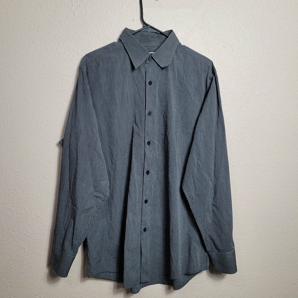 Murano Men's Modern Comfort XLA Long Sleeve Button Up Dress Shirt Sz L